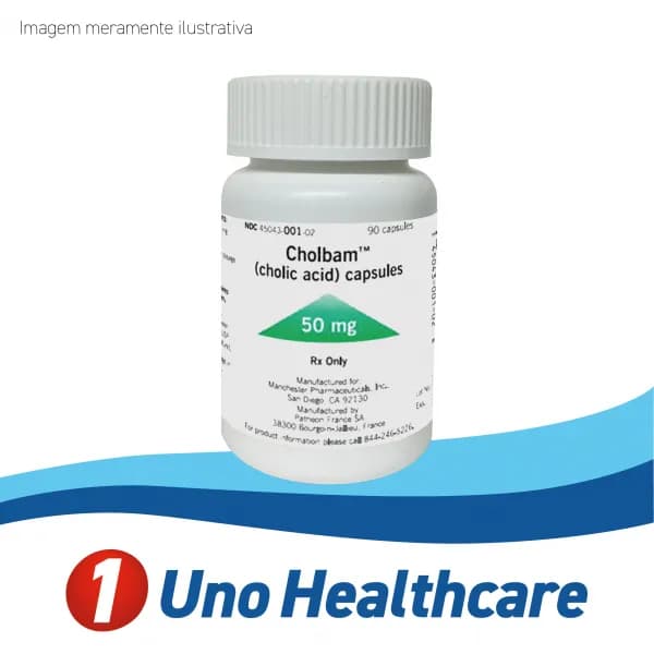 Cholbam (Cholic Acid) Ácido Cólico 50mg – distúrbios biliares e Síndrome de Zellweger