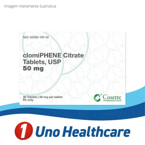 Clomiphene Citrate (Clomiphene Citrate) Citrato de Clomifeno - 50mg 30 tabletes