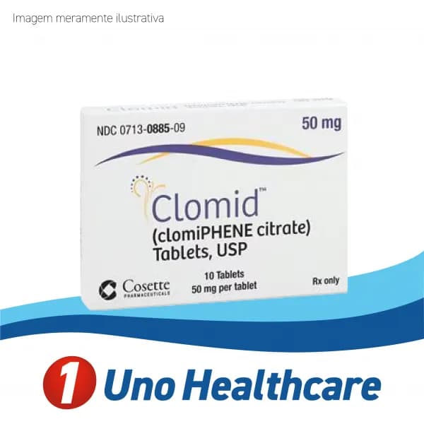 Clomid (Clomiphene Citrate) Citrato de Clomifeno - 50mg 10 tabletes