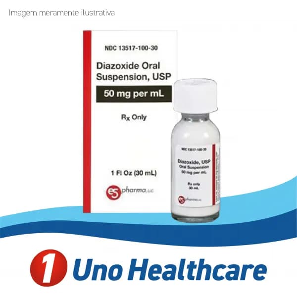 Diazoxide (Diazoxide) Diazóxido 50mg/mL – hipoglicemia hipersecretória