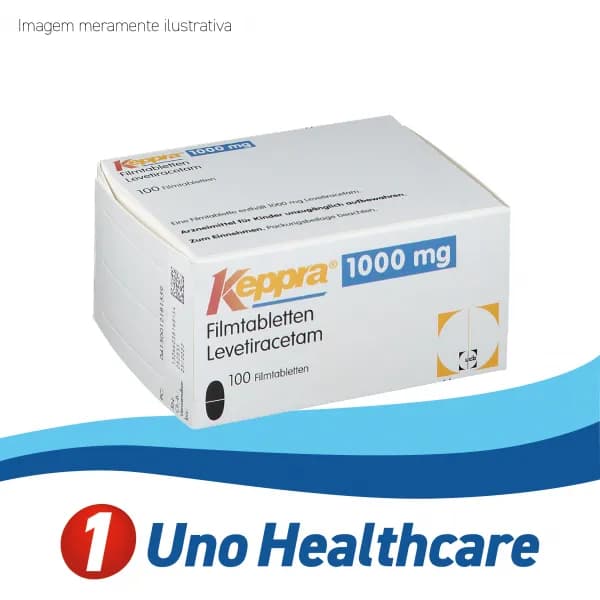 Keppra (Levetiracetam) 1000mg – Tratamento de Epilepsia e Crises Convulsivas