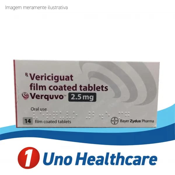 Verquvo (vericiguat) vericiguato 2,5mg para insuficiência cardíaca crônica