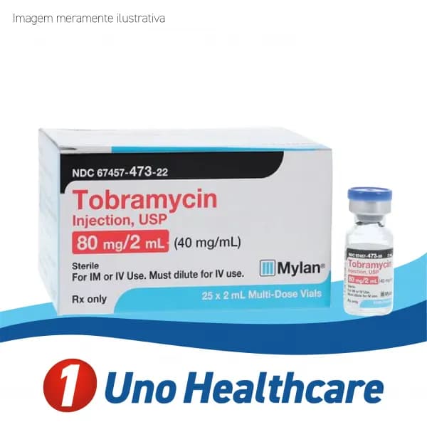 Tobramycin Sulfate (Tobramycin Sulfate) Sulfato de Tobramicina - 80mg/2ml 25 frascos