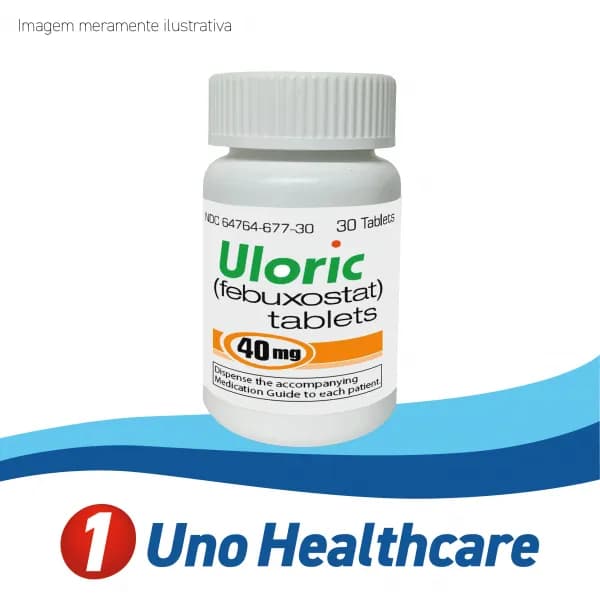 Uloric (Febuxostat) Febuxostate 40mg – inibidor da xantina-oxidase para gota