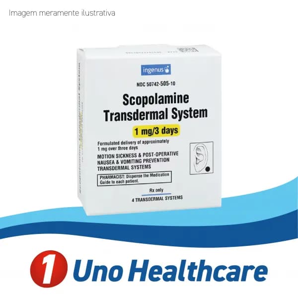 Scopolamine (Scopolamine) Escopolamina 1mg – antiespasmódico e antiemético