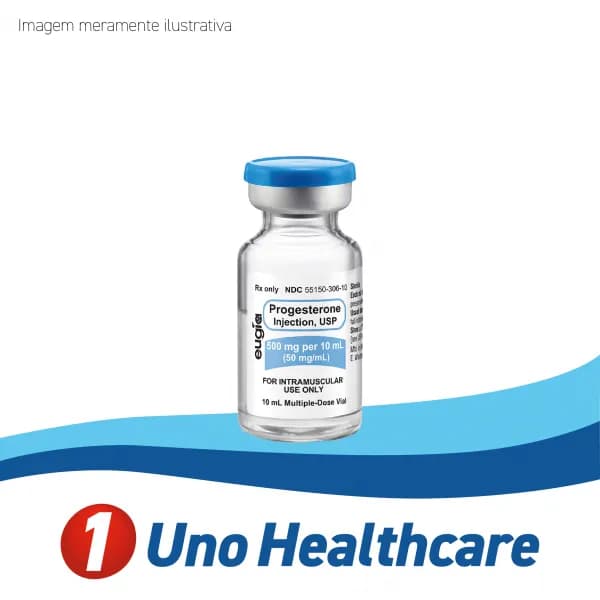 Progesterone (Progesterone) Progesterona — 500mg/10ml 1 frasco multidose
