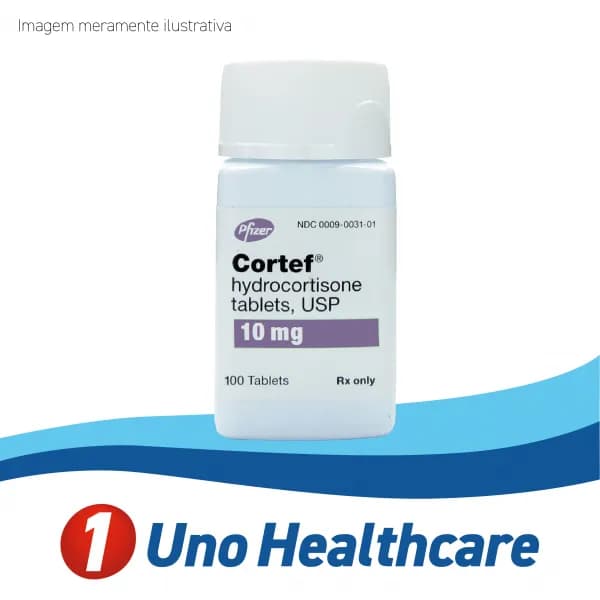 Cortef (Hydrocortisone) Hidrocortisona 10mg – reposição hormonal e inflamação
